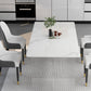 Modern 1/4/5 Pieces Dining Set with Sintered Stone Table and Leather Chairs Dinette Set Clearhalo 'Dining Room Sets' 'Dining Tables & Seating' 'dining_room_set' 'furn' 'furn_dining_room_set' 'Furniture' 'furniture_dining_room_set' 'Kitchen & Dining Furniture' 'kitchen&dining_furn' 'kitchen' 4452015
