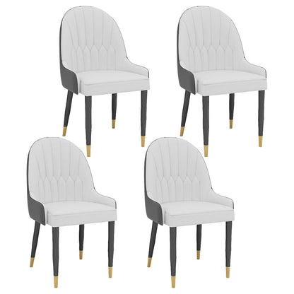 Modern 1/4/5 Pieces Dining Set with Sintered Stone Table and Leather Chairs Dinette Set 4 White Chairs Clearhalo 'Dining Room Sets' 'Dining Tables & Seating' 'dining_room_set' 'furn' 'furn_dining_room_set' 'Furniture' 'furniture_dining_room_set' 'Kitchen & Dining Furniture' 'kitchen&dining_furn' 'kitchen' 4452021