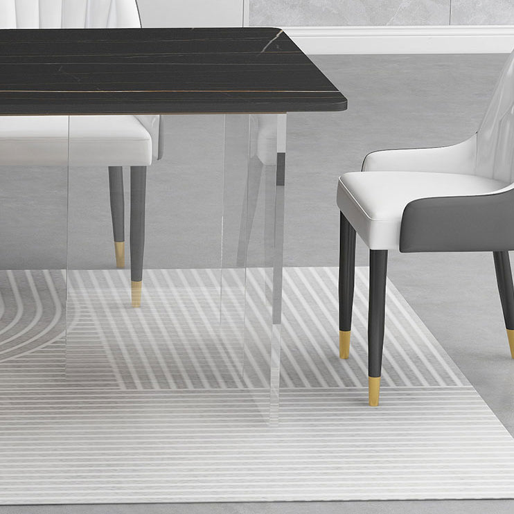 Modern 1/4/5 Pieces Dining Set with Sintered Stone Table and Leather Chairs Dinette Set Clearhalo 'Dining Room Sets' 'Dining Tables & Seating' 'dining_room_set' 'furn' 'furn_dining_room_set' 'Furniture' 'furniture_dining_room_set' 'Kitchen & Dining Furniture' 'kitchen&dining_furn' 'kitchen' 4452024