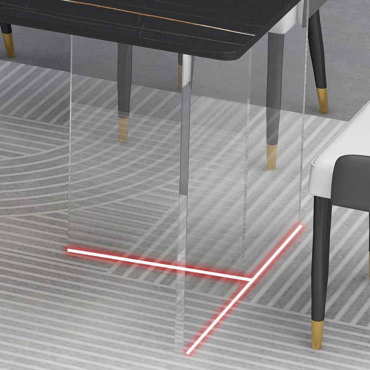 Modern 1/4/5 Pieces Dining Set with Sintered Stone Table and Leather Chairs Dinette Set Clearhalo 'Dining Room Sets' 'Dining Tables & Seating' 'dining_room_set' 'furn' 'furn_dining_room_set' 'Furniture' 'furniture_dining_room_set' 'Kitchen & Dining Furniture' 'kitchen&dining_furn' 'kitchen' 4452025