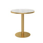 1/3 Pcs Metal Glam Dining Room Set with Round Table and Pedestal Base Dining Set White-Gold 24"L x 24"W Clearhalo 'Dining Room Sets' 'Dining Tables & Seating' 'dining_room_set' 'furn' 'furn_dining_room_set' 'Furniture' 'furniture_dining_room_set' 'Kitchen & Dining Furniture' 'kitchen&dining_furn' 'kitchen' 4452040