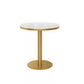 1/3 Pcs Metal Glam Dining Room Set with Round Table and Pedestal Base Dining Set White 24"L x 24"W Clearhalo 'Dining Room Sets' 'Dining Tables & Seating' 'dining_room_set' 'furn' 'furn_dining_room_set' 'Furniture' 'furniture_dining_room_set' 'Kitchen & Dining Furniture' 'kitchen&dining_furn' 'kitchen' 4452044