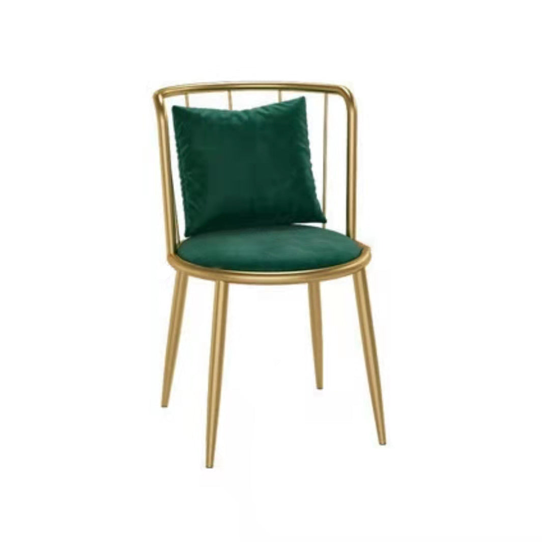 1/3 Pcs Metal Glam Dining Room Set with Round Table and Pedestal Base Dining Set 1 Green Chair Clearhalo 'Dining Room Sets' 'Dining Tables & Seating' 'dining_room_set' 'furn' 'furn_dining_room_set' 'Furniture' 'furniture_dining_room_set' 'Kitchen & Dining Furniture' 'kitchen&dining_furn' 'kitchen' 4452045