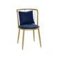 1/3 Pcs Metal Glam Dining Room Set with Round Table and Pedestal Base Dining Set 1 Blue Chair Clearhalo 'Dining Room Sets' 'Dining Tables & Seating' 'dining_room_set' 'furn' 'furn_dining_room_set' 'Furniture' 'furniture_dining_room_set' 'Kitchen & Dining Furniture' 'kitchen&dining_furn' 'kitchen' 4452048