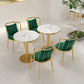 1/3 Pcs Metal Glam Dining Room Set with Round Table and Pedestal Base Dining Set Clearhalo 'Dining Room Sets' 'Dining Tables & Seating' 'dining_room_set' 'furn' 'furn_dining_room_set' 'Furniture' 'furniture_dining_room_set' 'Kitchen & Dining Furniture' 'kitchen&dining_furn' 'kitchen' 4452053