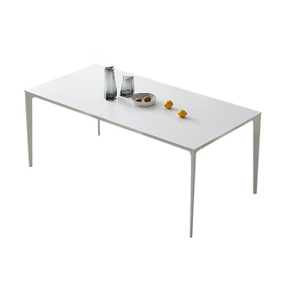 Contemporary 1/4/5/7 Pieces Dining Set Sintered Stone Dinette Furniture for Home Use White 79"L x 35"W Clearhalo 'Dining Room Sets' 'Dining Tables & Seating' 'dining_room_set' 'furn' 'furn_dining_room_set' 'Furniture' 'furniture_dining_room_set' 'Kitchen & Dining Furniture' 'kitchen&dining_furn' 'kitchen' 4452082