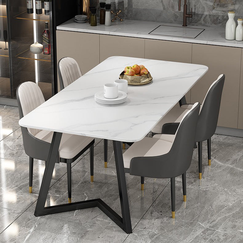 Modern 1/4/5/7 Pieces Furniture with Sintered Stone Table and Chairs Dining Set Clearhalo 'Dining Room Sets' 'Dining Tables & Seating' 'dining_room_set' 'furn' 'furn_dining_room_set' 'Furniture' 'furniture_dining_room_set' 'Kitchen & Dining Furniture' 'kitchen&dining_furn' 'kitchen' 4452100