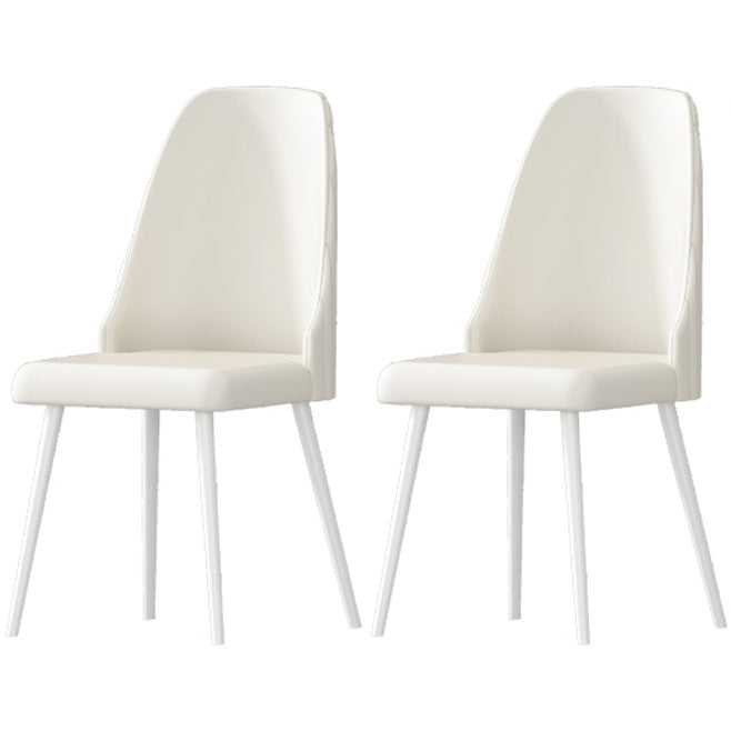 Modern 1/2/5/7 Pieces Rectangle Dining Set Sintered Stone Top Table with Leather Chairs 2 White Chairs Clearhalo 'Dining Room Sets' 'Dining Tables & Seating' 'dining_room_set' 'furn' 'furn_dining_room_set' 'Furniture' 'furniture_dining_room_set' 'Kitchen & Dining Furniture' 'kitchen&dining_furn' 'kitchen' 4452121