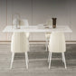 Modern 1/2/5/7 Pieces Rectangle Dining Set Sintered Stone Top Table with Leather Chairs Clearhalo 'Dining Room Sets' 'Dining Tables & Seating' 'dining_room_set' 'furn' 'furn_dining_room_set' 'Furniture' 'furniture_dining_room_set' 'Kitchen & Dining Furniture' 'kitchen&dining_furn' 'kitchen' 4452125