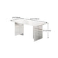 Modern 1/2/5/7 Pieces Rectangle Dining Set Sintered Stone Top Table with Leather Chairs Clearhalo 'Dining Room Sets' 'Dining Tables & Seating' 'dining_room_set' 'furn' 'furn_dining_room_set' 'Furniture' 'furniture_dining_room_set' 'Kitchen & Dining Furniture' 'kitchen&dining_furn' 'kitchen' 4452128