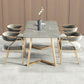 1/4/5/7 Pcs Metal Scandinavian Dining Room Set with Rectangle Table Dining Set Clearhalo 'Dining Room Sets' 'Dining Tables & Seating' 'dining_room_set' 'furn' 'furn_dining_room_set' 'Furniture' 'furniture_dining_room_set' 'Kitchen & Dining Furniture' 'kitchen&dining_furn' 'kitchen' 4452139