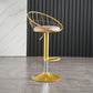 Glam Adjustable Counter Bar Stool Backrest Bar Stool with Footrest and Swivel Pink 1 Piece Clearhalo 'Bar Furniture' 'Bar Stools' 'bar_stools' 'furn' 'furn_bar_stools' 'furniture_bar_stools' 'Kitchen & Dining Furniture' 'kitchen&dining_furn' 'kitchen' 'kitchen_furn' Furniture' 4452161