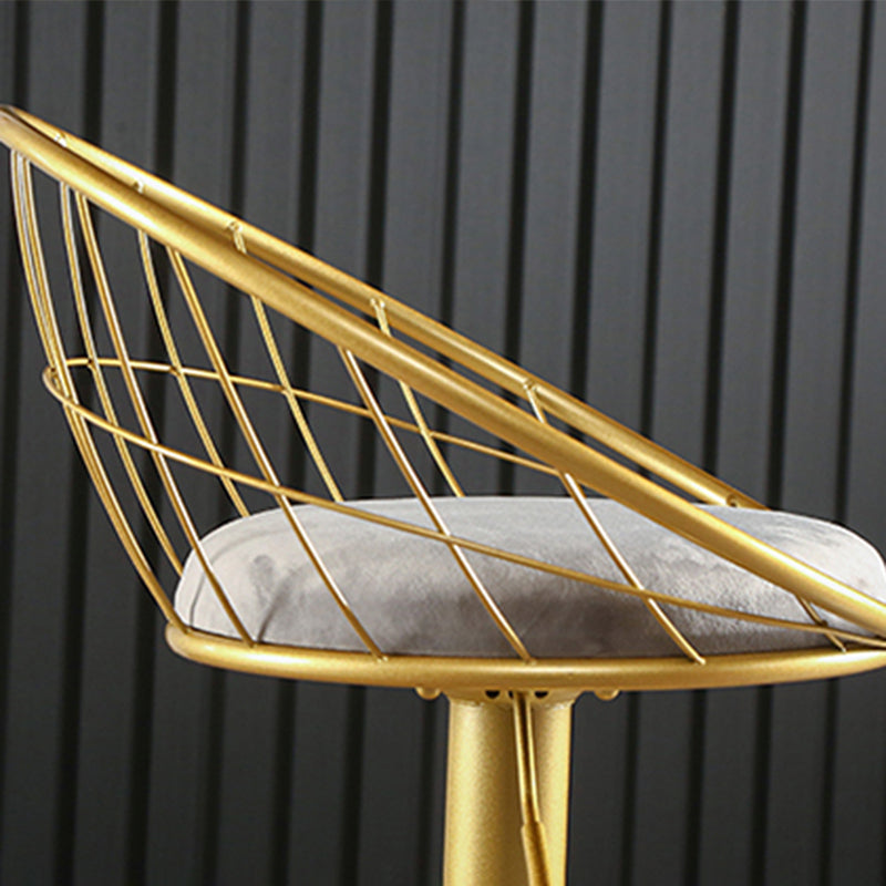 Glam Adjustable Counter Bar Stool Backrest Bar Stool with Footrest and Swivel Clearhalo 'Bar Furniture' 'Bar Stools' 'bar_stools' 'furn' 'furn_bar_stools' 'furniture_bar_stools' 'Kitchen & Dining Furniture' 'kitchen&dining_furn' 'kitchen' 'kitchen_furn' Furniture' 4452165