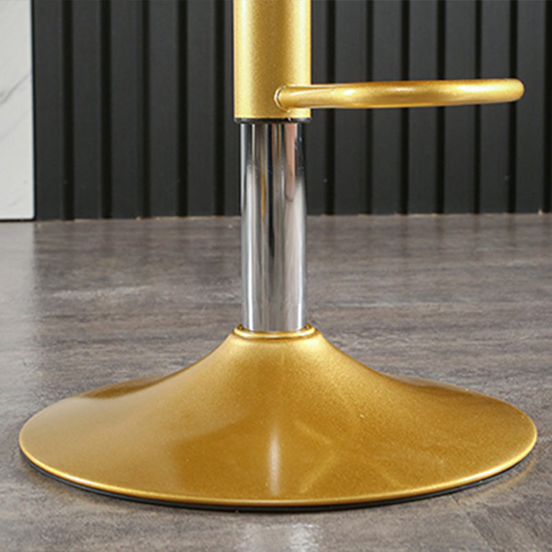 Glam Adjustable Counter Bar Stool Backrest Bar Stool with Footrest and Swivel Clearhalo 'Bar Furniture' 'Bar Stools' 'bar_stools' 'furn' 'furn_bar_stools' 'furniture_bar_stools' 'Kitchen & Dining Furniture' 'kitchen&dining_furn' 'kitchen' 'kitchen_furn' Furniture' 4452167