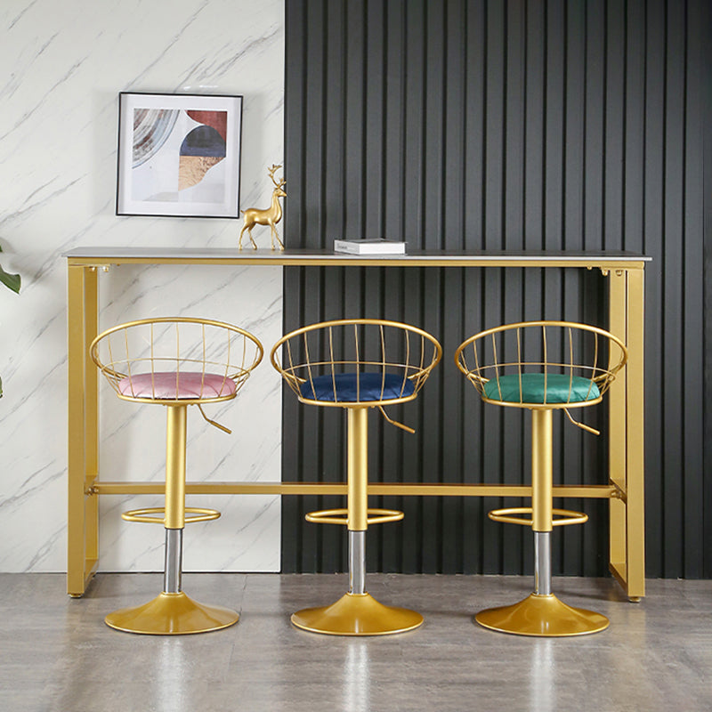Glam Adjustable Counter Bar Stool Backrest Bar Stool with Footrest and Swivel Clearhalo 'Bar Furniture' 'Bar Stools' 'bar_stools' 'furn' 'furn_bar_stools' 'furniture_bar_stools' 'Kitchen & Dining Furniture' 'kitchen&dining_furn' 'kitchen' 'kitchen_furn' Furniture' 4452171