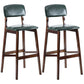 Modern Armless Backrest Counter Stool Wood Cafe Bar Stool with Pedal and Cushion Blackish Green 2 Piece Set Clearhalo 'Bar Furniture' 'Bar Stools' 'bar_stools' 'furn' 'furn_bar_stools' 'furniture_bar_stools' 'Kitchen & Dining Furniture' 'kitchen&dining_furn' 'kitchen' 'kitchen_furn' Furniture' 4452183