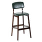Modern Armless Backrest Counter Stool Wood Cafe Bar Stool with Pedal and Cushion Clearhalo 'Bar Furniture' 'Bar Stools' 'bar_stools' 'furn' 'furn_bar_stools' 'furniture_bar_stools' 'Kitchen & Dining Furniture' 'kitchen&dining_furn' 'kitchen' 'kitchen_furn' Furniture' 4452188