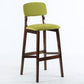 Modern Armless Backrest Counter Stool Wood Cafe Bar Stool with Pedal and Cushion Green 1 Piece Clearhalo 'Bar Furniture' 'Bar Stools' 'bar_stools' 'furn' 'furn_bar_stools' 'furniture_bar_stools' 'Kitchen & Dining Furniture' 'kitchen&dining_furn' 'kitchen' 'kitchen_furn' Furniture' 4452214