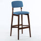 Modern Armless Backrest Counter Stool Wood Cafe Bar Stool with Pedal and Cushion Light Blue 1 Piece Clearhalo 'Bar Furniture' 'Bar Stools' 'bar_stools' 'furn' 'furn_bar_stools' 'furniture_bar_stools' 'Kitchen & Dining Furniture' 'kitchen&dining_furn' 'kitchen' 'kitchen_furn' Furniture' 4452217
