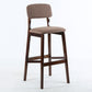 Modern Armless Backrest Counter Stool Wood Cafe Bar Stool with Pedal and Cushion Coffee 1 Piece Clearhalo 'Bar Furniture' 'Bar Stools' 'bar_stools' 'furn' 'furn_bar_stools' 'furniture_bar_stools' 'Kitchen & Dining Furniture' 'kitchen&dining_furn' 'kitchen' 'kitchen_furn' Furniture' 4452220