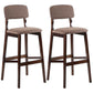 Modern Armless Backrest Counter Stool Wood Cafe Bar Stool with Pedal and Cushion Coffee 2 Piece Set Clearhalo 'Bar Furniture' 'Bar Stools' 'bar_stools' 'furn' 'furn_bar_stools' 'furniture_bar_stools' 'Kitchen & Dining Furniture' 'kitchen&dining_furn' 'kitchen' 'kitchen_furn' Furniture' 4452221