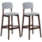 Modern Armless Backrest Counter Stool Wood Cafe Bar Stool with Pedal and Cushion Grey 2 Piece Set Clearhalo 'Bar Furniture' 'Bar Stools' 'bar_stools' 'furn' 'furn_bar_stools' 'furniture_bar_stools' 'Kitchen & Dining Furniture' 'kitchen&dining_furn' 'kitchen' 'kitchen_furn' Furniture' 4452224