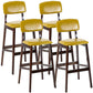 Modern Armless Backrest Counter Stool Wood Cafe Bar Stool with Pedal and Cushion Ginger 4 Piece Set Clearhalo 'Bar Furniture' 'Bar Stools' 'bar_stools' 'furn' 'furn_bar_stools' 'furniture_bar_stools' 'Kitchen & Dining Furniture' 'kitchen&dining_furn' 'kitchen' 'kitchen_furn' Furniture' 4452231