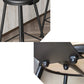 Industrial Armless Backrest Counter Stool Iron Cashier Bar Stool with Leather Cushion Clearhalo 'Bar Furniture' 'Bar Stools' 'bar_stools' 'furn' 'furn_bar_stools' 'furniture_bar_stools' 'Kitchen & Dining Furniture' 'kitchen&dining_furn' 'kitchen' 'kitchen_furn' Furniture' 4452312