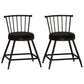 Modern Armless Backrest Counter Stool Steel Milk Tea Shop Bar Stool with Leather Cushion Black 2 Piece Set Short Stool(18"H) Clearhalo 'Bar Furniture' 'Bar Stools' 'bar_stools' 'furn' 'furn_bar_stools' 'furniture_bar_stools' 'Kitchen & Dining Furniture' 'kitchen&dining_furn' 'kitchen' 'kitchen_furn' Furniture' 4452448