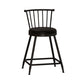 Modern Armless Backrest Counter Stool Steel Milk Tea Shop Bar Stool with Leather Cushion Black 1 Piece Short Stool(22"H) Clearhalo 'Bar Furniture' 'Bar Stools' 'bar_stools' 'furn' 'furn_bar_stools' 'furniture_bar_stools' 'Kitchen & Dining Furniture' 'kitchen&dining_furn' 'kitchen' 'kitchen_furn' Furniture' 4452452