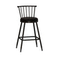 Modern Armless Backrest Counter Stool Steel Milk Tea Shop Bar Stool with Leather Cushion Black 1 Piece Counter Stool(26"H) Clearhalo 'Bar Furniture' 'Bar Stools' 'bar_stools' 'furn' 'furn_bar_stools' 'furniture_bar_stools' 'Kitchen & Dining Furniture' 'kitchen&dining_furn' 'kitchen' 'kitchen_furn' Furniture' 4452459