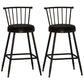 Modern Armless Backrest Counter Stool Steel Milk Tea Shop Bar Stool with Leather Cushion Black 2 Piece Set Counter Stool(26"H) Clearhalo 'Bar Furniture' 'Bar Stools' 'bar_stools' 'furn' 'furn_bar_stools' 'furniture_bar_stools' 'Kitchen & Dining Furniture' 'kitchen&dining_furn' 'kitchen' 'kitchen_furn' Furniture' 4452461