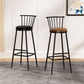 Modern Armless Backrest Counter Stool Steel Milk Tea Shop Bar Stool with Leather Cushion Clearhalo 'Bar Furniture' 'Bar Stools' 'bar_stools' 'furn' 'furn_bar_stools' 'furniture_bar_stools' 'Kitchen & Dining Furniture' 'kitchen&dining_furn' 'kitchen' 'kitchen_furn' Furniture' 4452463