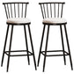 Modern Armless Backrest Counter Stool Steel Milk Tea Shop Bar Stool with Leather Cushion White 2 Piece Set Bar Stool(30"H) Clearhalo 'Bar Furniture' 'Bar Stools' 'bar_stools' 'furn' 'furn_bar_stools' 'furniture_bar_stools' 'Kitchen & Dining Furniture' 'kitchen&dining_furn' 'kitchen' 'kitchen_furn' Furniture' 4452480