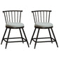 Modern Armless Backrest Counter Stool Steel Milk Tea Shop Bar Stool with Leather Cushion Grey 2 Piece Set Short Stool(18"H) Clearhalo 'Bar Furniture' 'Bar Stools' 'bar_stools' 'furn' 'furn_bar_stools' 'furniture_bar_stools' 'Kitchen & Dining Furniture' 'kitchen&dining_furn' 'kitchen' 'kitchen_furn' Furniture' 4452486