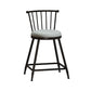 Modern Armless Backrest Counter Stool Steel Milk Tea Shop Bar Stool with Leather Cushion Grey 1 Piece Short Stool(22"H) Clearhalo 'Bar Furniture' 'Bar Stools' 'bar_stools' 'furn' 'furn_bar_stools' 'furniture_bar_stools' 'Kitchen & Dining Furniture' 'kitchen&dining_furn' 'kitchen' 'kitchen_furn' Furniture' 4452488