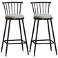 Modern Armless Backrest Counter Stool Steel Milk Tea Shop Bar Stool with Leather Cushion Grey 2 Piece Set Bar Stool(30"H) Clearhalo 'Bar Furniture' 'Bar Stools' 'bar_stools' 'furn' 'furn_bar_stools' 'furniture_bar_stools' 'Kitchen & Dining Furniture' 'kitchen&dining_furn' 'kitchen' 'kitchen_furn' Furniture' 4452495