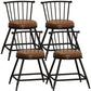 Modern Armless Backrest Counter Stool Steel Milk Tea Shop Bar Stool with Leather Cushion Coffee 4 Piece Set Short Stool(18"H) Clearhalo 'Bar Furniture' 'Bar Stools' 'bar_stools' 'furn' 'furn_bar_stools' 'furniture_bar_stools' 'Kitchen & Dining Furniture' 'kitchen&dining_furn' 'kitchen' 'kitchen_furn' Furniture' 4452499