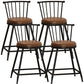 Modern Armless Backrest Counter Stool Steel Milk Tea Shop Bar Stool with Leather Cushion Coffee 4 Piece Set Short Stool(22"H) Clearhalo 'Bar Furniture' 'Bar Stools' 'bar_stools' 'furn' 'furn_bar_stools' 'furniture_bar_stools' 'Kitchen & Dining Furniture' 'kitchen&dining_furn' 'kitchen' 'kitchen_furn' Furniture' 4452502