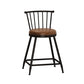Modern Armless Backrest Counter Stool Steel Milk Tea Shop Bar Stool with Leather Cushion Coffee 1 Piece Short Stool(22"H) Clearhalo 'Bar Furniture' 'Bar Stools' 'bar_stools' 'furn' 'furn_bar_stools' 'furniture_bar_stools' 'Kitchen & Dining Furniture' 'kitchen&dining_furn' 'kitchen' 'kitchen_furn' Furniture' 4452503