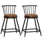 Modern Armless Backrest Counter Stool Steel Milk Tea Shop Bar Stool with Leather Cushion Coffee 2 Piece Set Short Stool(22"H) Clearhalo 'Bar Furniture' 'Bar Stools' 'bar_stools' 'furn' 'furn_bar_stools' 'furniture_bar_stools' 'Kitchen & Dining Furniture' 'kitchen&dining_furn' 'kitchen' 'kitchen_furn' Furniture' 4452504