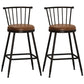 Modern Armless Backrest Counter Stool Steel Milk Tea Shop Bar Stool with Leather Cushion Coffee 2 Piece Set Counter Stool(26"H) Clearhalo 'Bar Furniture' 'Bar Stools' 'bar_stools' 'furn' 'furn_bar_stools' 'furniture_bar_stools' 'Kitchen & Dining Furniture' 'kitchen&dining_furn' 'kitchen' 'kitchen_furn' Furniture' 4452507