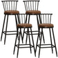 Modern Armless Backrest Counter Stool Steel Milk Tea Shop Bar Stool with Leather Cushion Coffee 4 Piece Set Bar Stool(30"H) Clearhalo 'Bar Furniture' 'Bar Stools' 'bar_stools' 'furn' 'furn_bar_stools' 'furniture_bar_stools' 'Kitchen & Dining Furniture' 'kitchen&dining_furn' 'kitchen' 'kitchen_furn' Furniture' 4452508