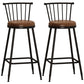 Modern Armless Backrest Counter Stool Steel Milk Tea Shop Bar Stool with Leather Cushion Coffee 2 Piece Set Bar Stool(30"H) Clearhalo 'Bar Furniture' 'Bar Stools' 'bar_stools' 'furn' 'furn_bar_stools' 'furniture_bar_stools' 'Kitchen & Dining Furniture' 'kitchen&dining_furn' 'kitchen' 'kitchen_furn' Furniture' 4452510