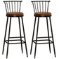 Modern Armless Backrest Counter Stool Steel Milk Tea Shop Bar Stool with Leather Cushion Coffee 2 Piece Set Bar Stool(33"H) Clearhalo 'Bar Furniture' 'Bar Stools' 'bar_stools' 'furn' 'furn_bar_stools' 'furniture_bar_stools' 'Kitchen & Dining Furniture' 'kitchen&dining_furn' 'kitchen' 'kitchen_furn' Furniture' 4452513