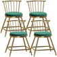 Glam Armless Backrest Counter Stool Steel Milk Tea Shop Bar Stool with Velvet Cushion Green 4 Piece Set Short Stool(18"H) Clearhalo 'Bar Furniture' 'Bar Stools' 'bar_stools' 'furn' 'furn_bar_stools' 'furniture_bar_stools' 'Kitchen & Dining Furniture' 'kitchen&dining_furn' 'kitchen' 'kitchen_furn' Furniture' 4452520