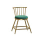 Glam Armless Backrest Counter Stool Steel Milk Tea Shop Bar Stool with Velvet Cushion Green 1 Piece Short Stool(18"H) Clearhalo 'Bar Furniture' 'Bar Stools' 'bar_stools' 'furn' 'furn_bar_stools' 'furniture_bar_stools' 'Kitchen & Dining Furniture' 'kitchen&dining_furn' 'kitchen' 'kitchen_furn' Furniture' 4452521