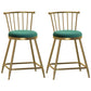 Glam Armless Backrest Counter Stool Steel Milk Tea Shop Bar Stool with Velvet Cushion Green 2 Piece Set Short Stool(22"H) Clearhalo 'Bar Furniture' 'Bar Stools' 'bar_stools' 'furn' 'furn_bar_stools' 'furniture_bar_stools' 'Kitchen & Dining Furniture' 'kitchen&dining_furn' 'kitchen' 'kitchen_furn' Furniture' 4452530