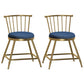 Glam Armless Backrest Counter Stool Steel Milk Tea Shop Bar Stool with Velvet Cushion Blue 2 Piece Set Short Stool(18"H) Clearhalo 'Bar Furniture' 'Bar Stools' 'bar_stools' 'furn' 'furn_bar_stools' 'furniture_bar_stools' 'Kitchen & Dining Furniture' 'kitchen&dining_furn' 'kitchen' 'kitchen_furn' Furniture' 4452547