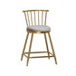 Glam Armless Backrest Counter Stool Steel Milk Tea Shop Bar Stool with Velvet Cushion Gray 1 Piece Short Stool(22"H) Clearhalo 'Bar Furniture' 'Bar Stools' 'bar_stools' 'furn' 'furn_bar_stools' 'furniture_bar_stools' 'Kitchen & Dining Furniture' 'kitchen&dining_furn' 'kitchen' 'kitchen_furn' Furniture' 4452564